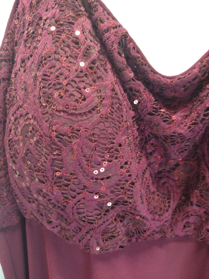 Vestido R&M Richards Formal Cintura Imperio Para Mujer Talla Grande 22W Maxi Boda Foto 2 de 4