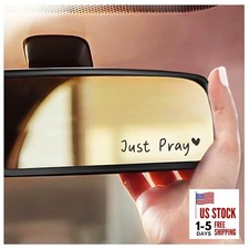 2X I Love You Drive Safe Mirror Sticker, Cute Car Accessories Just Pray - Black