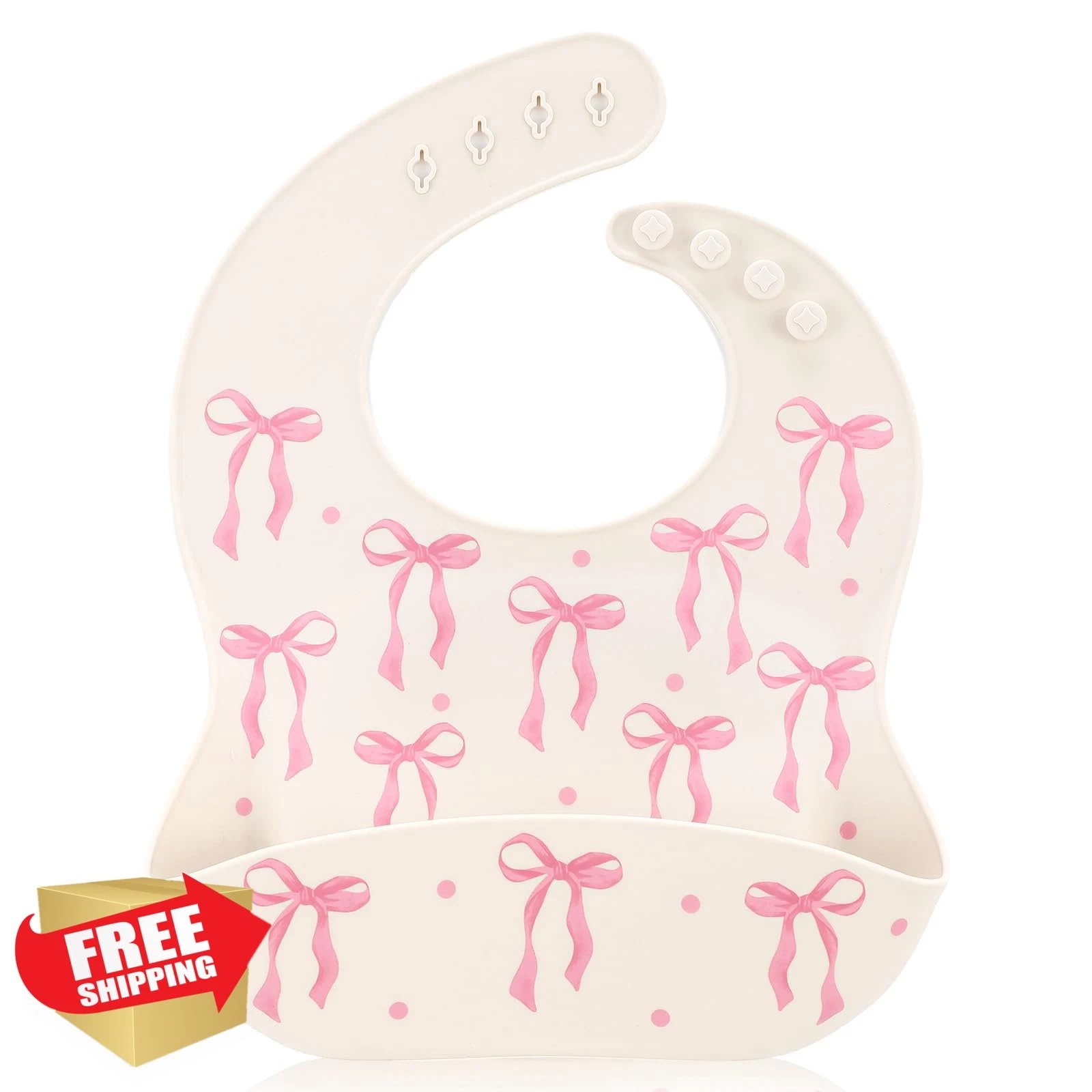 Remerry Bib Pink Bow