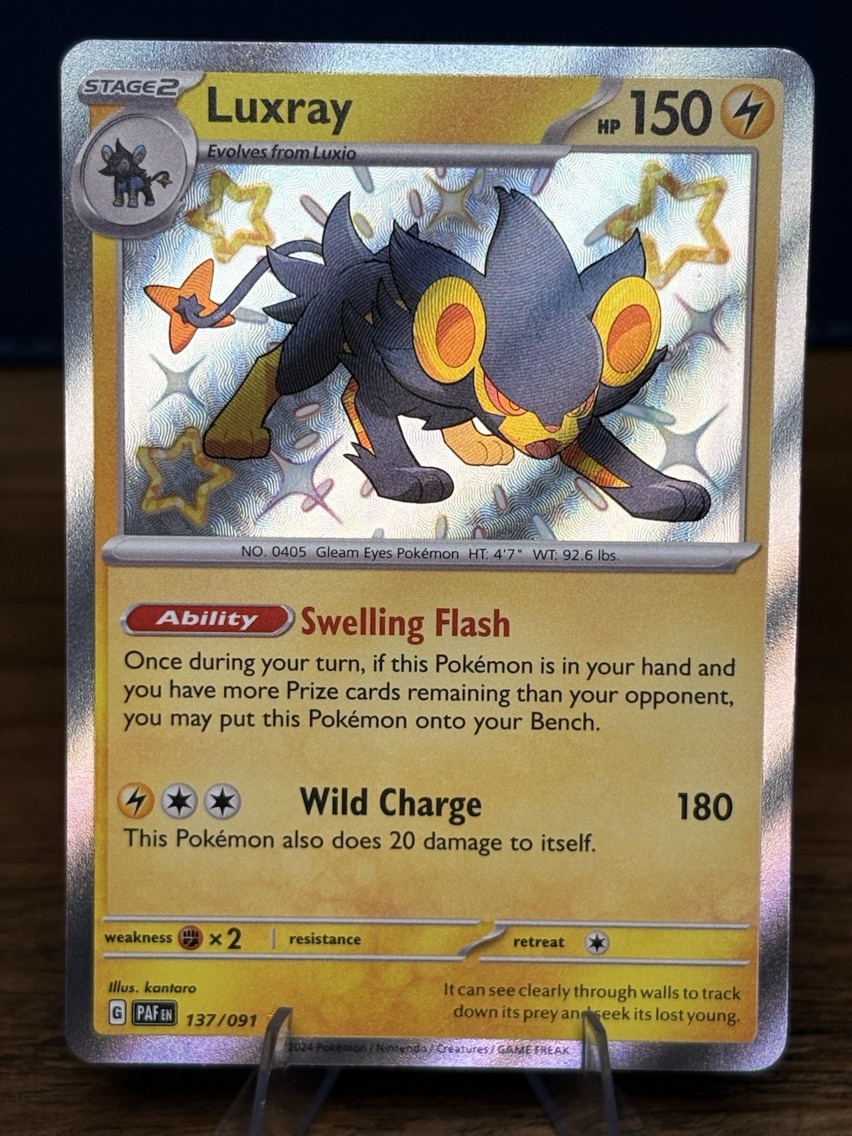 The Pokémon Company Luxray 137/091 SV: Paldean Fates Shiny Rare Holo Eng 150