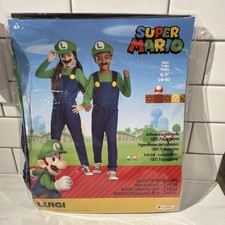 Super Mario Luigi Child Costume Size Small 4-6 New Halloween Costume Dressup