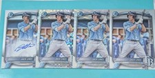 Jack Lines (SS) 2025 Topps Bowman 4 Card Set. Auto, X-Fractor , Wave /350 & Base