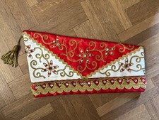 Krätzchen Narrenkappe Seidenmütze Karneval Köln Rot Weiß Fasching Gr.59 (519)