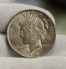 1924 US Peace Silver Dollar $1 Nice AU (Toned)