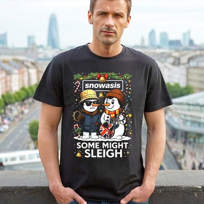 Snowasis Some Sleigh Neuheit Geschenk Herren T-Shirt Weihnachten lustig Party Shirt Top
