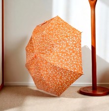 Vintage Christian Dior 70s 80s Orange Decorative Umbrella