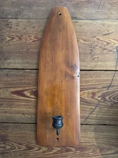 Primative 1800’s NJ Muskrat Trapper Pumpkin Pine Skin Stretcher Candle Wall