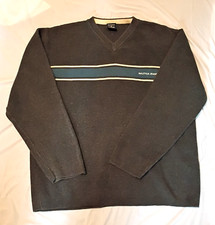 Vintage Nautica Men's XL Winter Weight Sweater Pullover Long Sleeve V- Neck