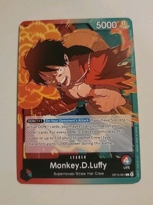 Monkey.D.Luffy Leader Carrying On His Will OP13-001 One Piece Trading Card