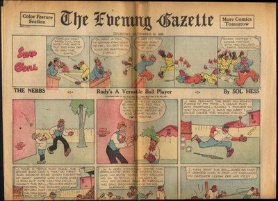 Worcester Evening Telegram Comics 9/12 1929 Simp O'Dill The Nebbs Elmer