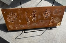 Vintage Commercial Copper Letterpress Floral Printing Plate Print Shop