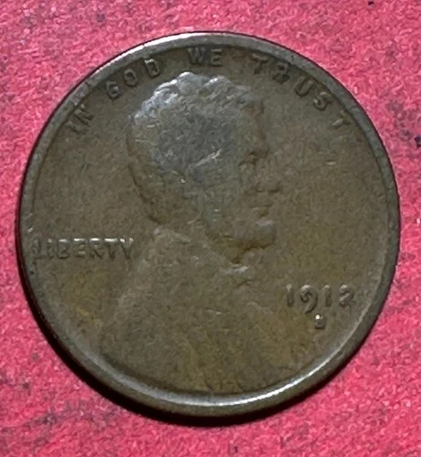 1912S US LINCOLN Cent! "San Francisco" Mint! Good! Lower Mintage! Old Coins!