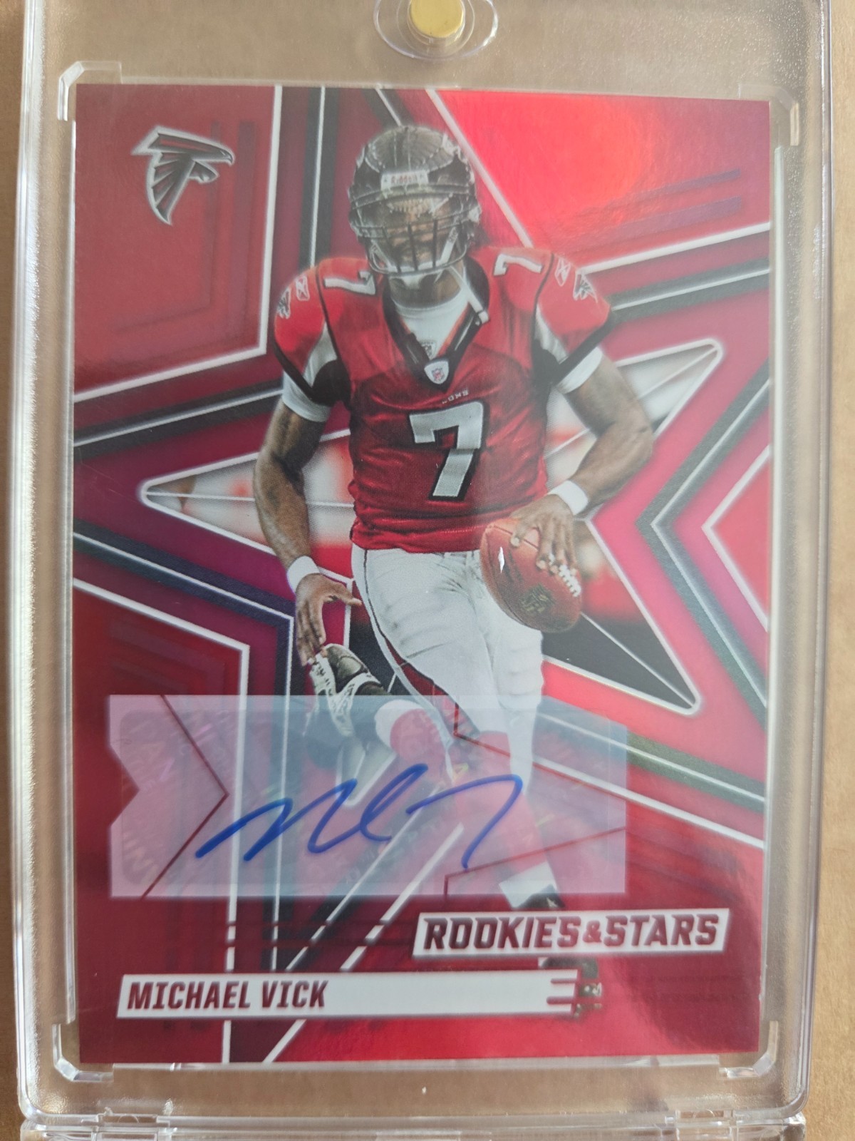 2025 Panini Rookies & Stars - Michael Vick #91 Red Signatures (AU)