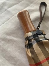 Burberry Folding Umbrella Vintage Check Pattern Compact Windproof Authentic