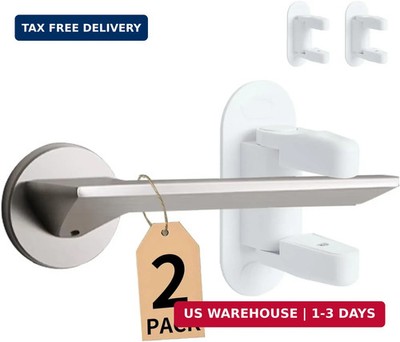 2 Pcs Door Lever Lock for Child Safety - Prevents Toddlers from Opening Doors -