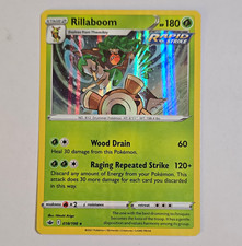 Nintendo Pokemon TCG Rillaboom Rapid Strike Holo Rare 018/198 Chilling Reign