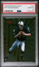 Peyton Manning 1998 Bowman’s Best #112 - PSA 10 GEM MINT | Colts | Hall of Fame