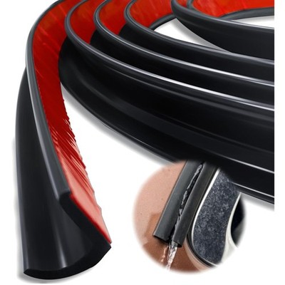 J-Shape RV Rain Gutter 5m, Self-Adhesive, Waterproof, Versatile for Vehicles