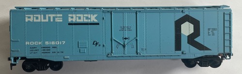 ATHEARN HO-SCALE ROUTE ROCK #516017 AZUL 50 FT PUERTA ENCHUFABLE BOXCAR RTR LISTO PARA FUNCIONAR | Zustand: Used