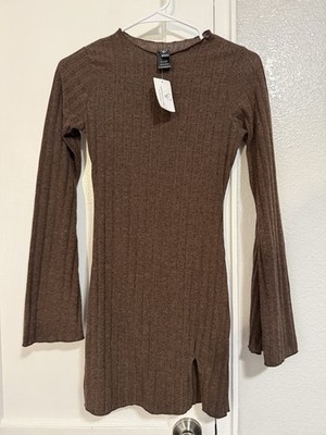 Windsor Brown Knit Sweater Dress