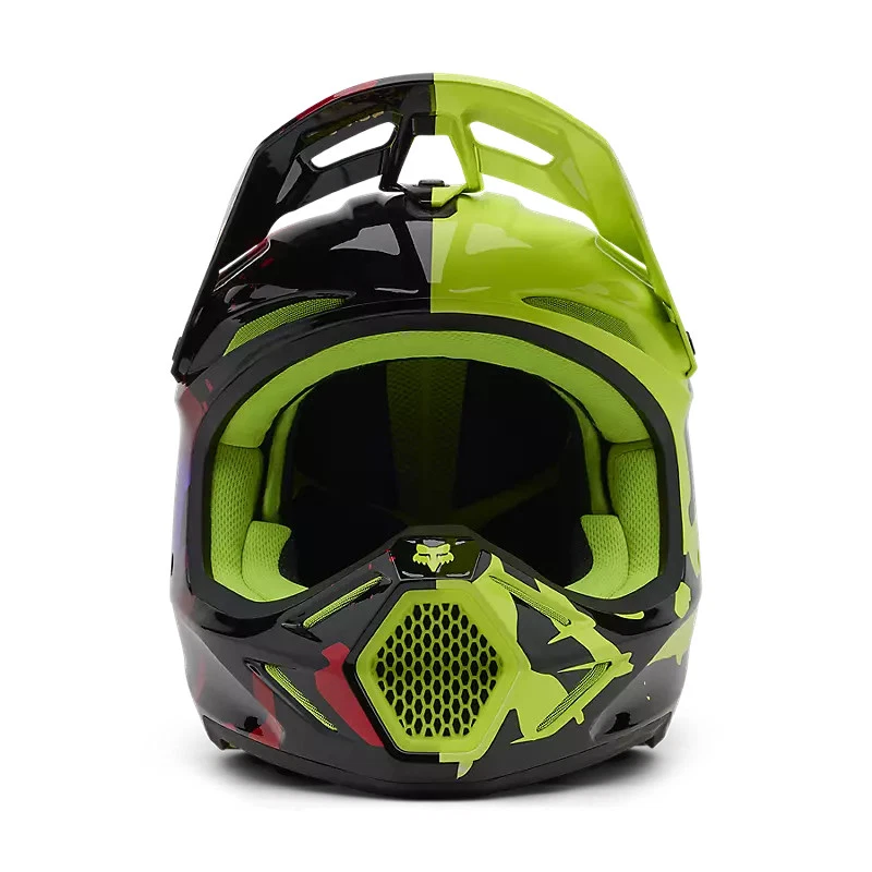 *ENVÍO GRATUITO* CASCO FOX RACING V3 ACELERADOR AMARILLO FLUO - ELIGE TU TALLA Foto 3 de 4
