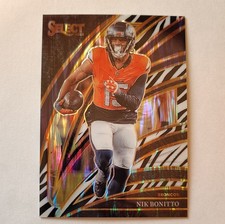 Panini 2025 Select Zebra Prizm Nik Bonitto #212 Club Level Denver Broncos