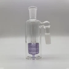 1Pc 14mm Ash Catcher 90 Degree Glass Water Bong Purple For Water Pipe Hookah New