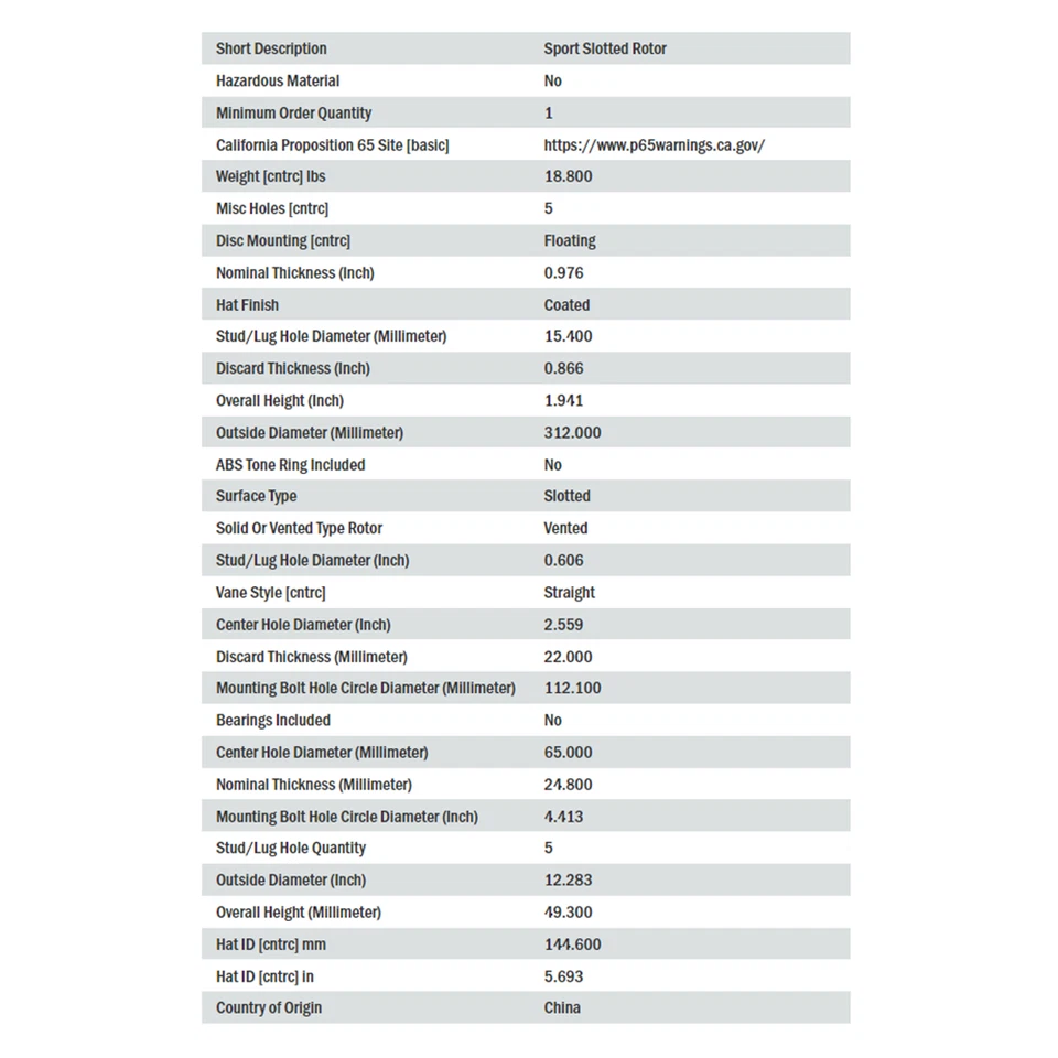 StopTech Sport Slotted Disc Brake Rotor Front Left For Audi A3, Seat Leon, VW CC - Image 4 of 4