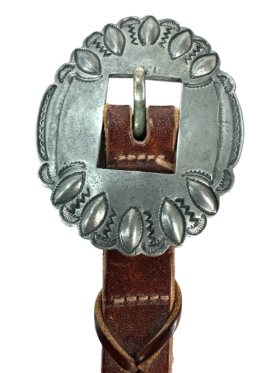 Lauren Ralph Lauren Brown Leather Belt with Silver Concho Buckle vintage. Large Lauren Ralph Lauren Women main image 4