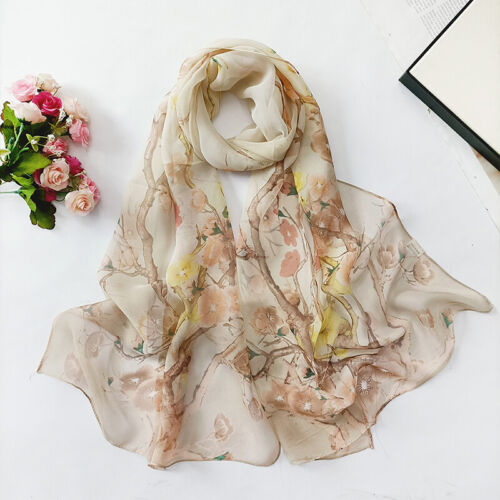 Long Soft Chiffon Scarf Plain Sheer Wrap Shawl Womens Large Stole Neck Scarves♧ - Picture 23 of 93