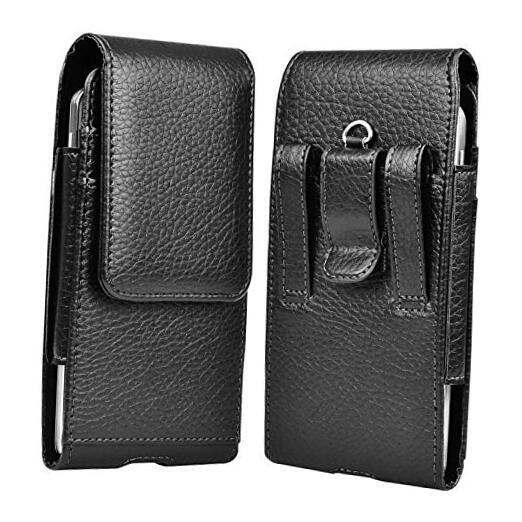 Takfox Phone Holster for Samsung Galaxy S24 Ultra S23 Plus S22 Leather-Black