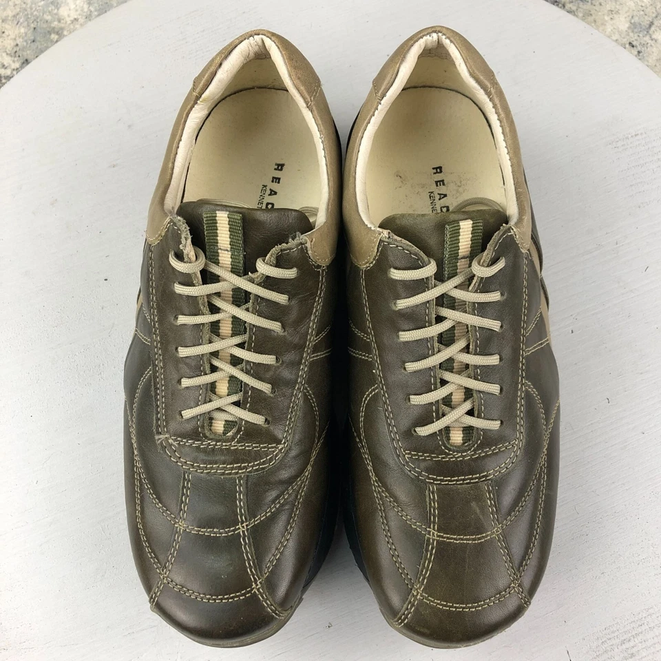 Reaction Kenneth Cole Women's Size 6M Tuff Girl Green Leather Sneakers Shoes - Image 3 of 4