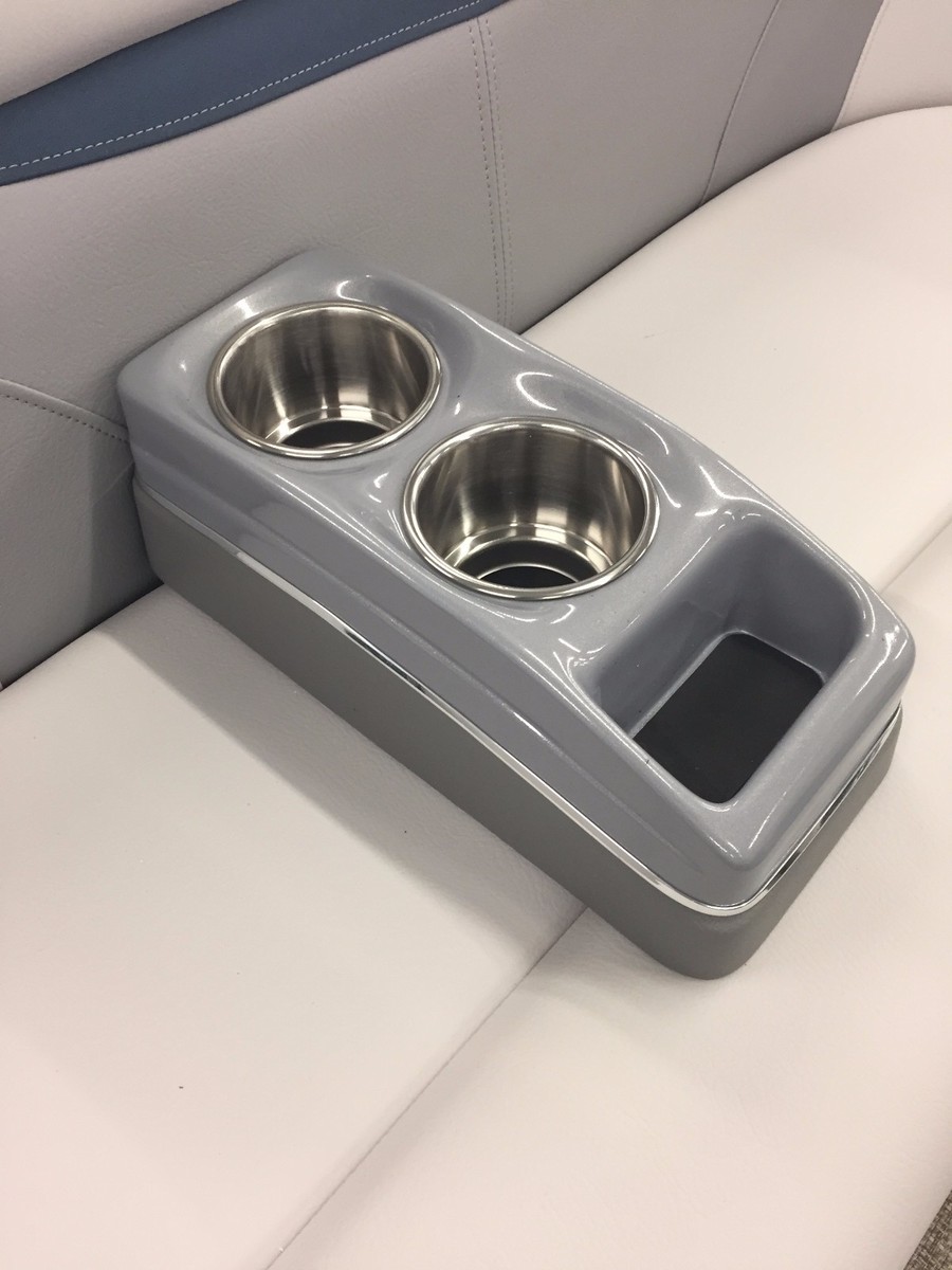 Marine & RV Cup Holder – Silver/Grey Stainless Steel – Fits Boat, Pontoon – BUYCUPHOLDERS 032SWS