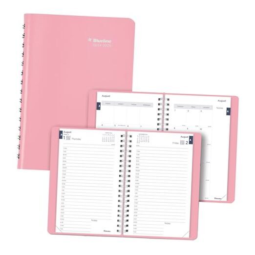 Essential Academic Daily/Monthly Planner, August 2024 to July 2025, Twin-Wire
