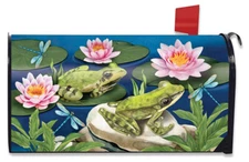 Frog Pond Summer Magnetic Mailbox Cover Lily Pads Standard Briarwood Lane