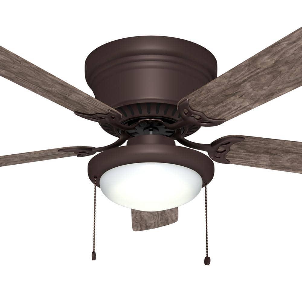 Bronze Hugger Ceiling Fan With Light Shelly Lighting