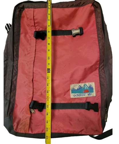 Vintage Adidas Hiking Backpack Large West Germany Rose Charcoal Rare Preowned - Picture 14 of 14