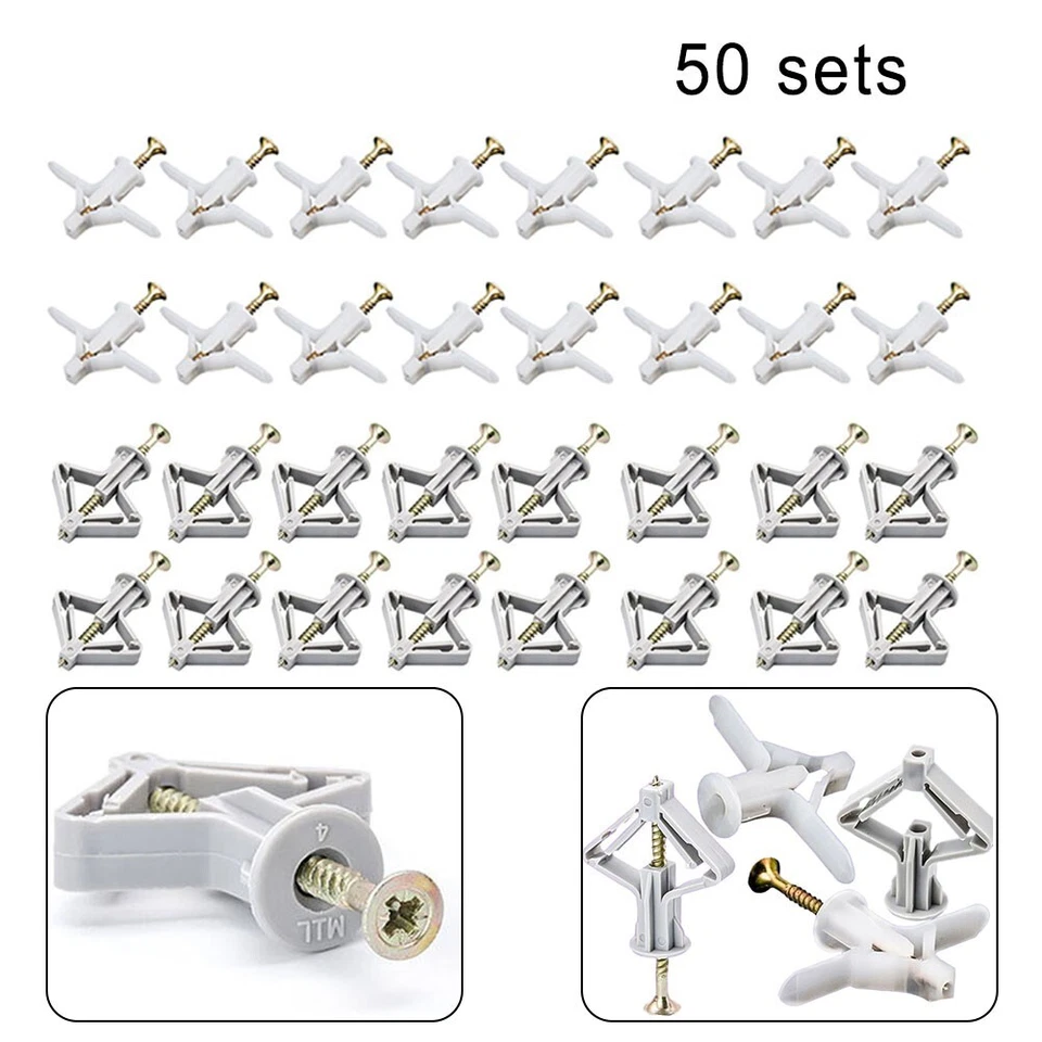 Gardinen und Lampen sicher befestigen mit f??r Gipskarton Anker Set 50 Sets