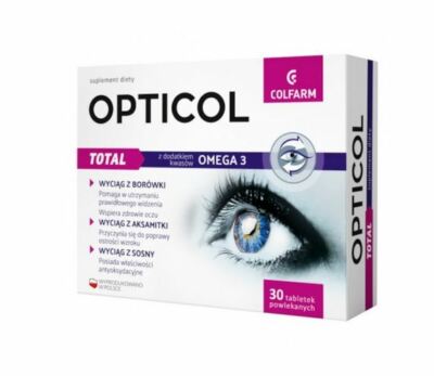 OPTICOL 30 TABL. gesunde AUGEN Sehvermögen  Vitamine A E Heidelbeere OMEGA 3