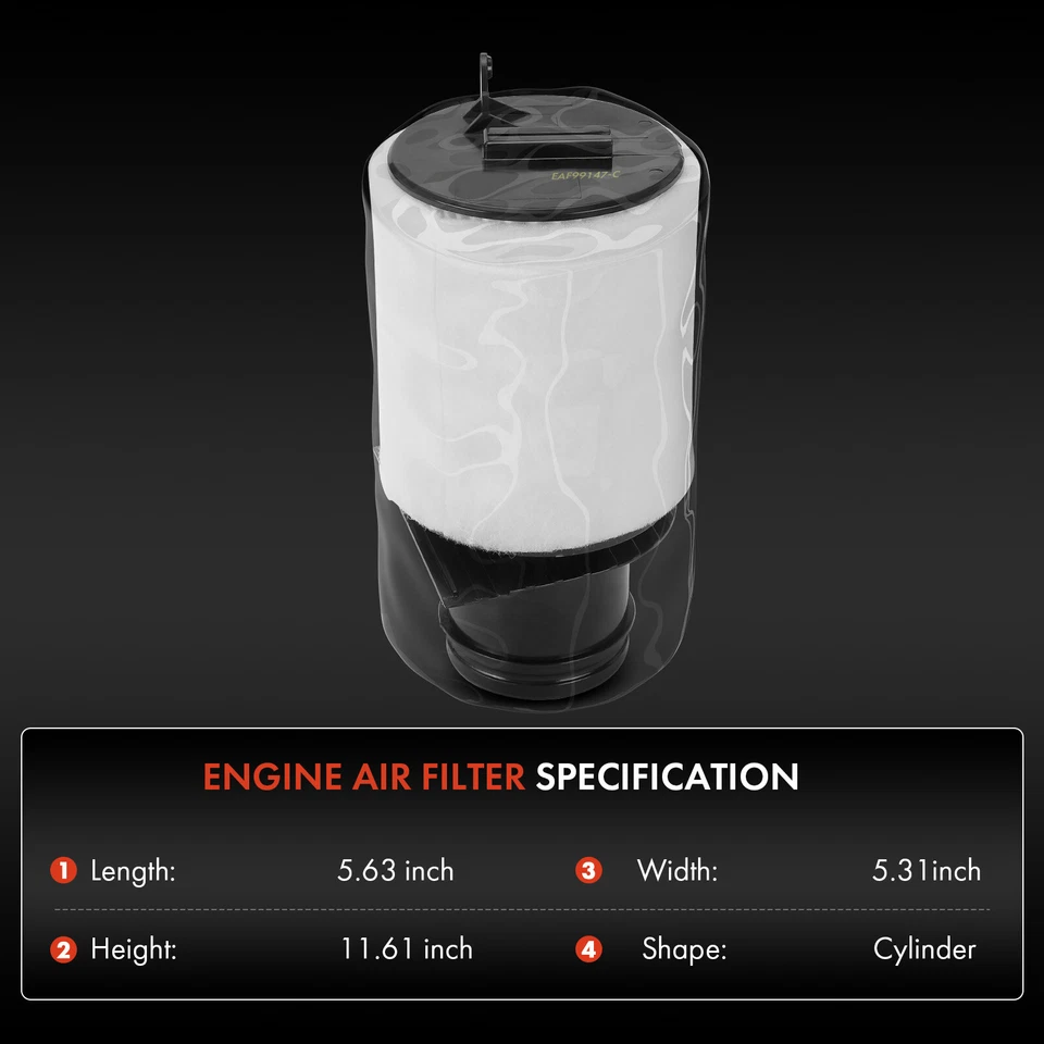 New 2Pcs Engine Air Filter for Audi R8 2014 2015 2017 2018 2020 2021 2022 2023 - Image 2 of 4