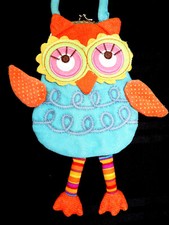 GIRLS OWL CLUTCH PURSE Kids Children KISS LOCK CLASP Arm Bag WRISTLET Unbranded
