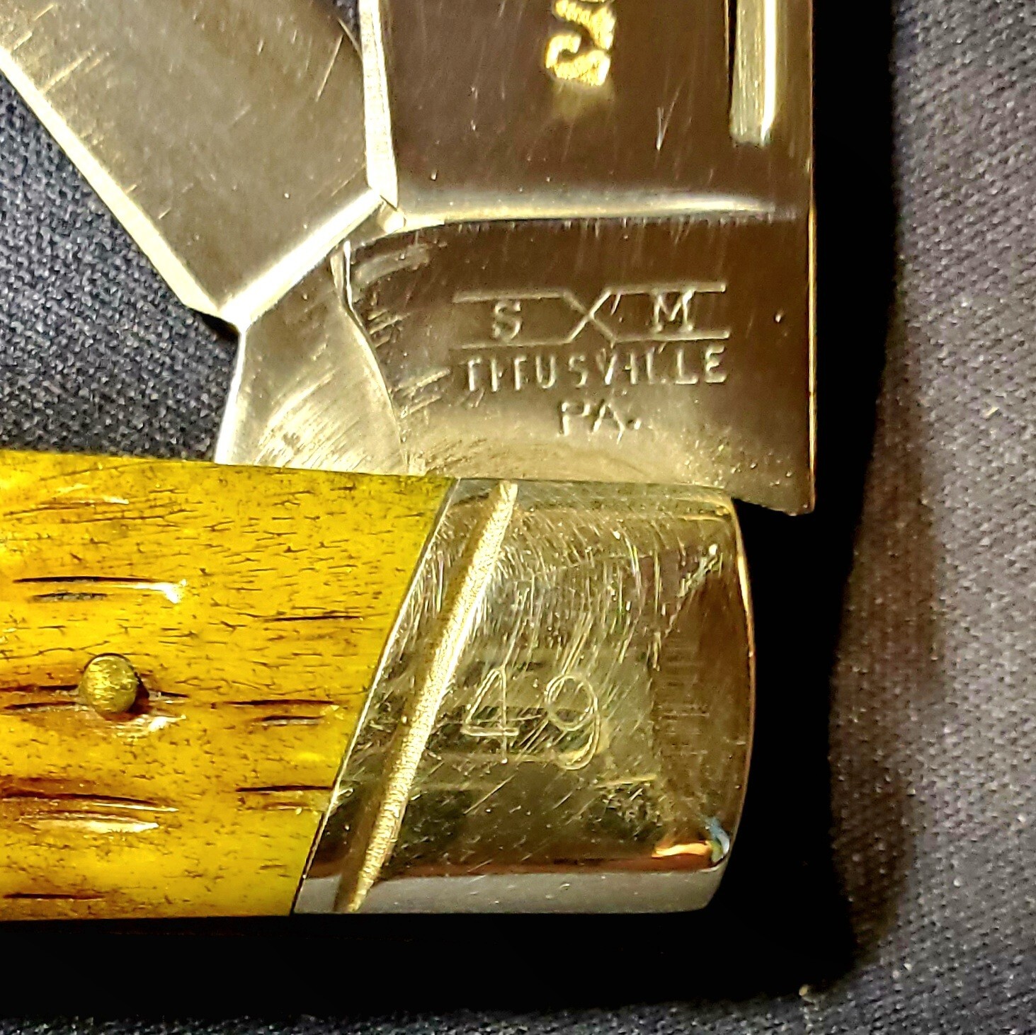 Schatt & Hawkeye Knife Collectors Gunstock club knife 1 of 60