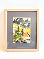 Erelnd Jacques Frederickson Signed Watercolor