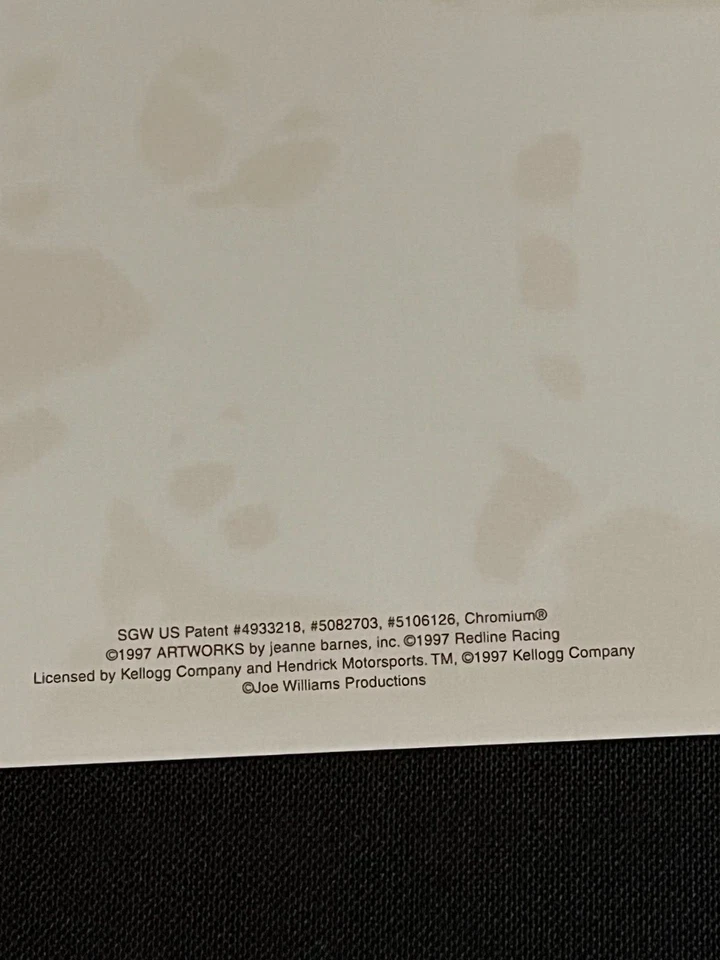 Original NASCAR Artwork Jeanne Barnes 1997 Labonte Brothers Ektachrome Card 7x10 - Imagem 4 de 4