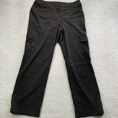 Chico Womens Slacks 1 Short Black Zenergy Stretch Cargo