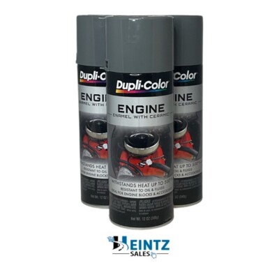 Duplicolor DE1611 - 3 Pack New Ford Gray Engine Enamel Paint with Ceramic - 12oz