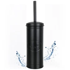 Autumn Alley Black Toilet Brush with Holder Set | Farmhouse Bathroom Accessory