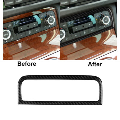 Carbon Fiber Interior Climate Console Cover Trim For Volkswagen Touareg 2011-18