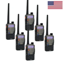 US! 6x Baofeng UV-5R + Plus Dual Band V/UHF HT 128CH VOX 1800mAh Two way Radio
