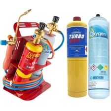 KIT CANNELLO SALDATURA TURBO SET 110 + 1 BOMBOLA OSSIGENO + 1  MAP - OXYTURBO